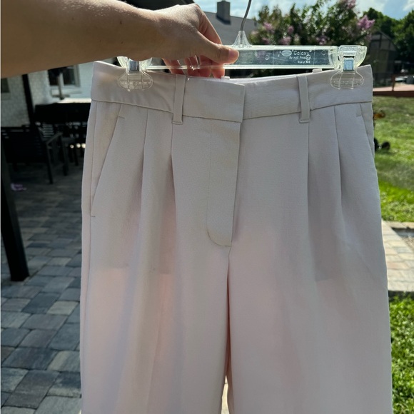 Aritzia Wilfred Pant High-Waist Wide Leg Japanese Crepe Trousers Size 4 Lilac - Picture 4 of 15